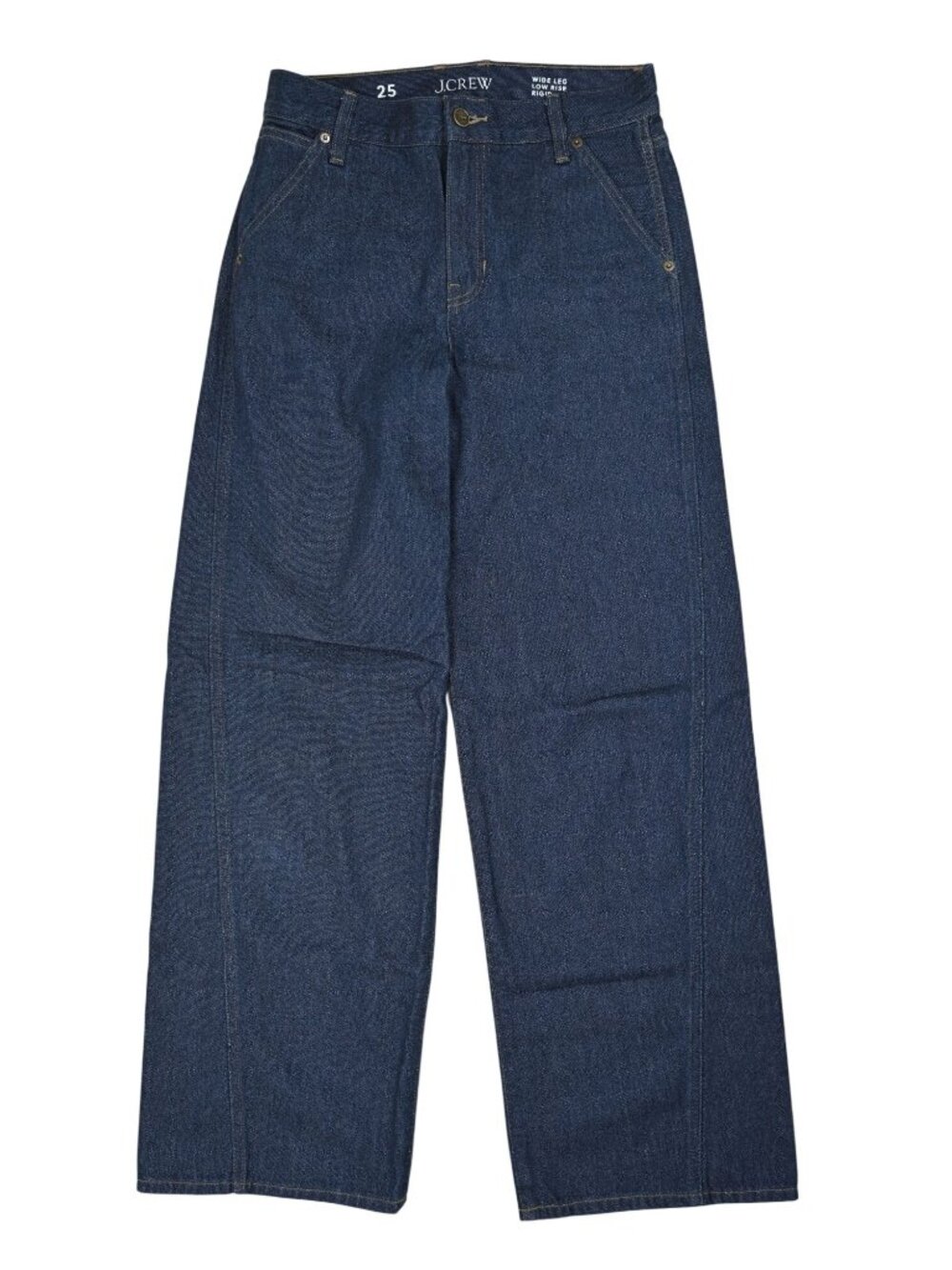 J.Crew Utility Low Rise Wide-Leg Jean in Rinse Wash
